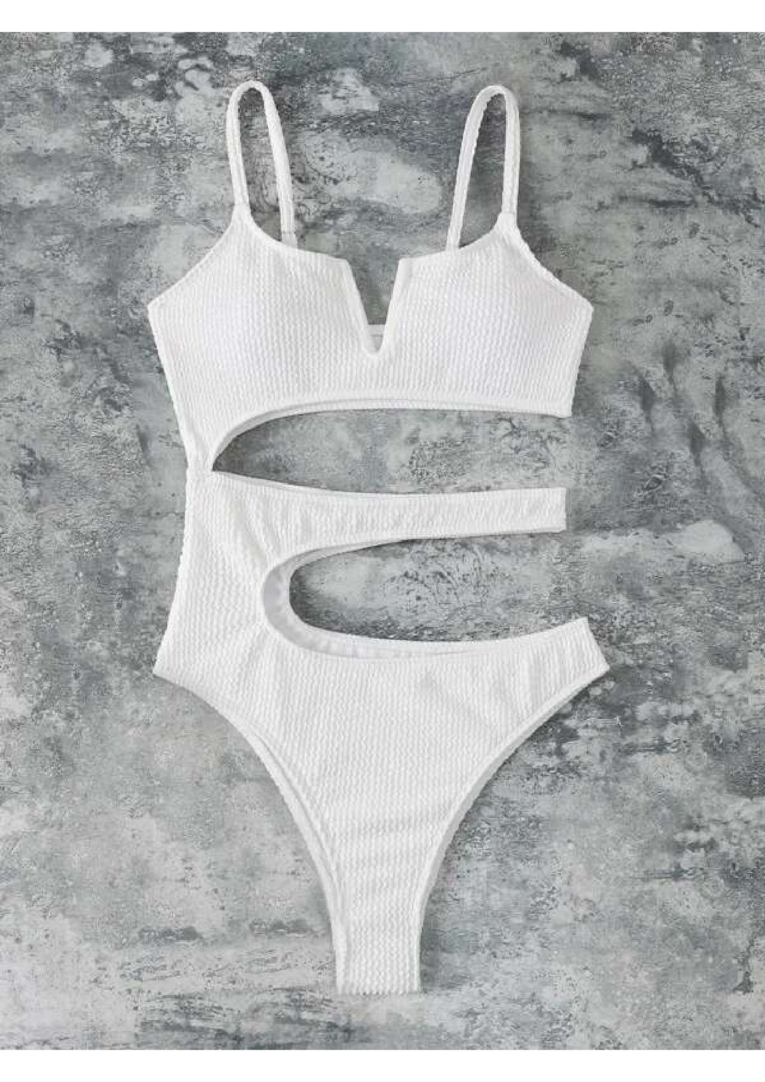 White cut out One Piece Swimsuit