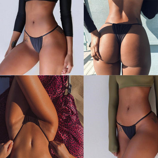 Solid Black T-thong - Sexy Beaches