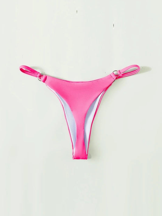 Jagger High Cut Thong Bikini Bottoms