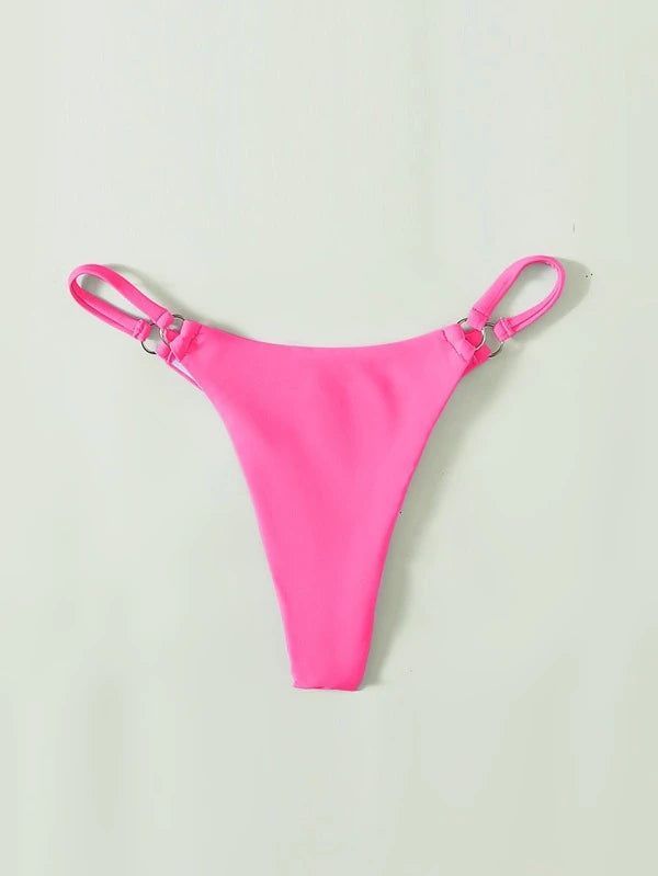 Jagger High Cut Thong Bikini Bottoms