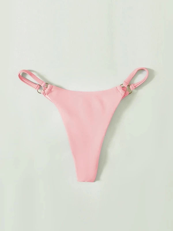 Jagger High Cut Thong Bikini Bottoms