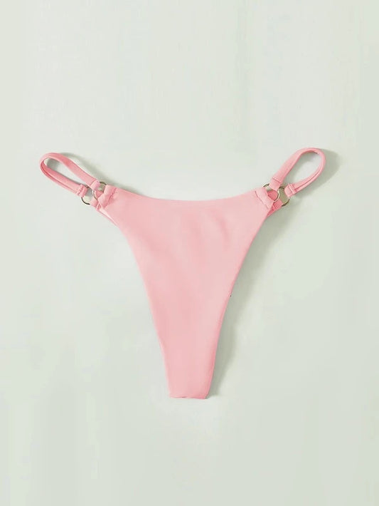 Jagger High Cut Thong Bikini Bottoms