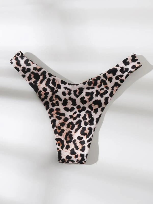 Leopard print thongs - Cheeky Bottoms | Shop Swimwear Online