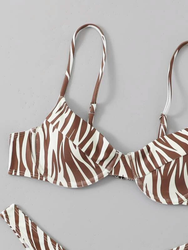 Mocha Zebra Bikini