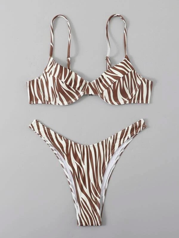 Mocha Zebra Bikini