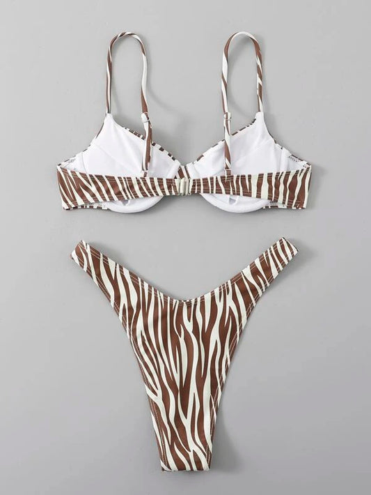 Mocha Zebra Bikini