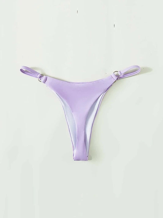 Jagger High Cut Thong Bikini Bottoms