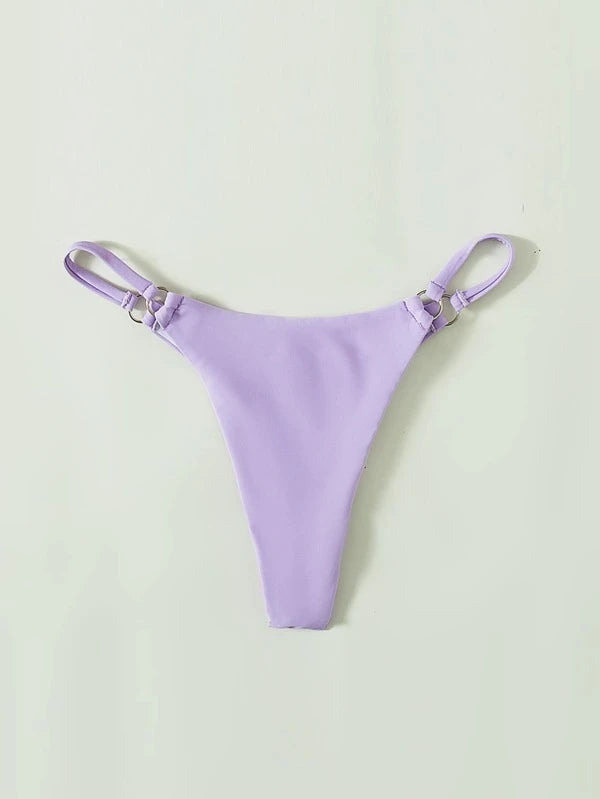 Jagger High Cut Thong Bikini Bottoms